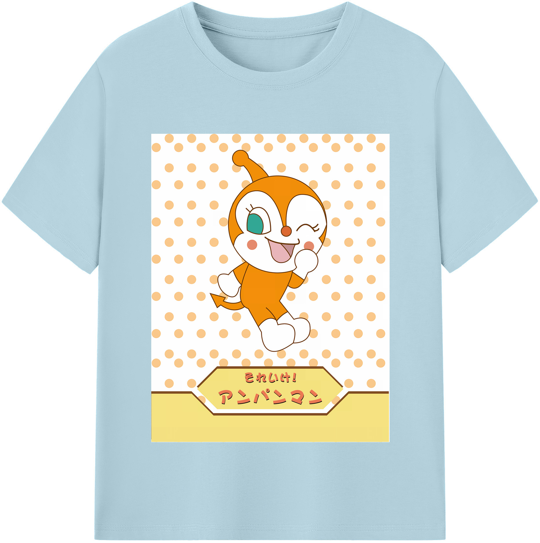 （画像用） アンパンマン Anpanman 綿100％半袖Tシャツ（フロントプリント）